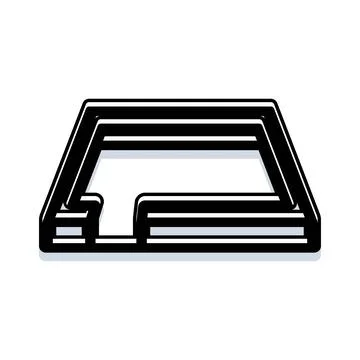 Office paper tray showing document organization concept Stockillustratie