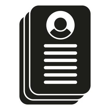 Office papers icon simple vector. Human work Stock Illustration