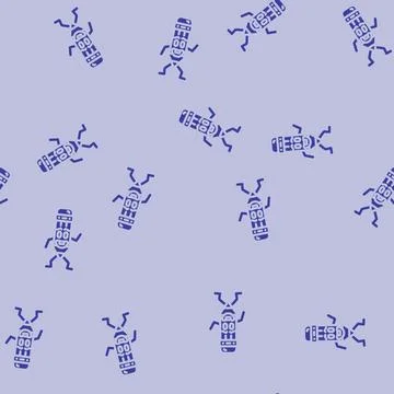 Office pen character glyph vector seamless pattern Stock Illustration