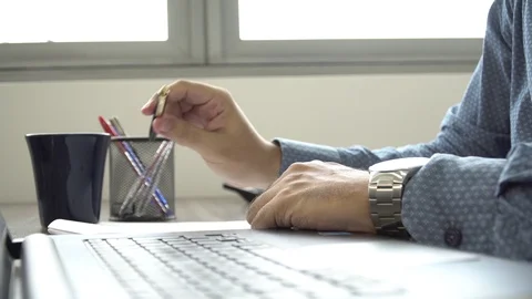 Office pen notebook Video stock 119071645