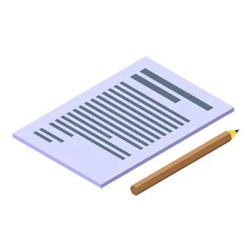 Office pencil near planning document for writing notes Stock Illustration