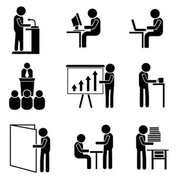 Office people Stock Illustration