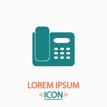 Office Phone computer symbol 스톡 일러스트