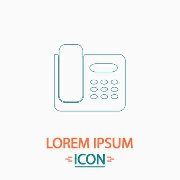 Office Phone computer symbol イラスト素材