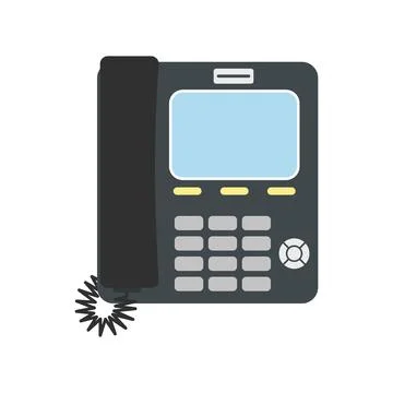 Office phone flat icon Ilustración de archivo