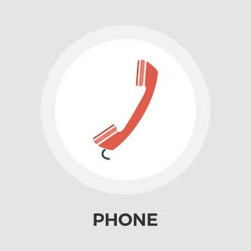 Office phone vector flat icon Stock Illustration