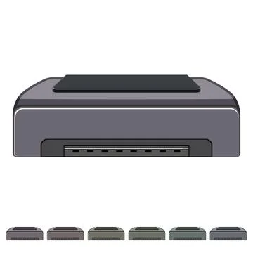 Office photo printer cartoon vector graphic Stockillustratie