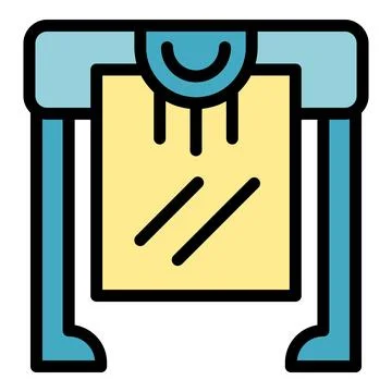 Office plotter icon vector flat Illustrazione stock