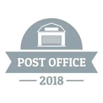 Office post logo, simple gray style Illustration