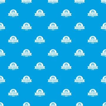 Office post pattern seamless blue Illustrazione stock