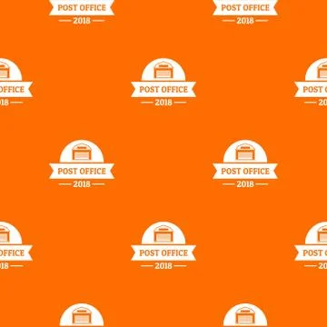 Office post pattern vector orange Illustrazione stock