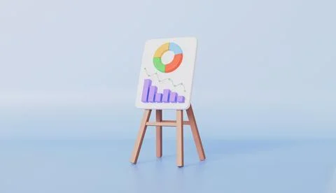 Office presentation board 3d illustration Stock Illustration