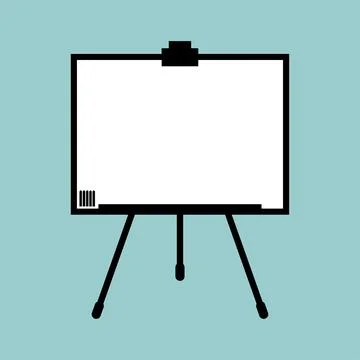 Office presentation board isolated. vector illustration Illustrazione stock