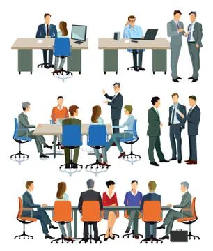 Office presentations, management Stock Illustration