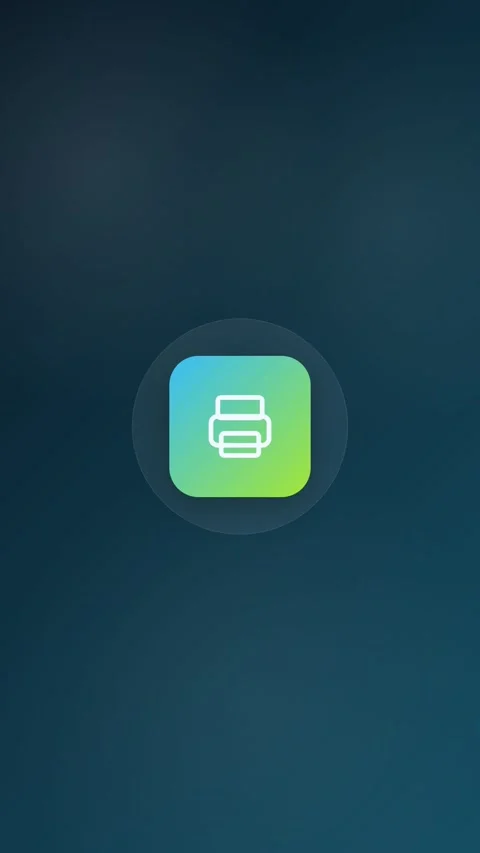 Office Printer Animated Icon 9:16 Stock Footage 345159413