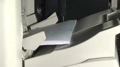 Office printer ends printing Stock Footage 49861554
