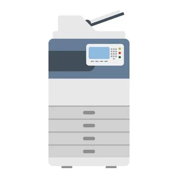 Office printer flat clipart vector illustration Stock Illustration