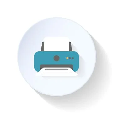Office printer flat icon Stock Illustration