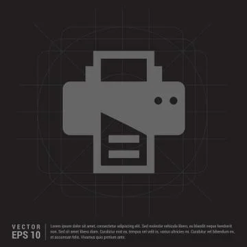 Office printer icon Stock Illustration