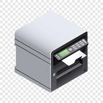 Office printer icon, isometric style Stock Illustration