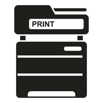 Office printer icon simple vector. Digital print Illustrazione stock