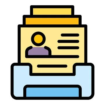 Office printer icon vector flat Stock Illustration