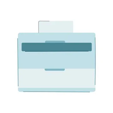 Office printer paper cartoon vector illustration Stock Illustration