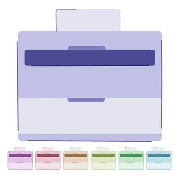 Office printer paper vector cartoon graphic Stockillustratie