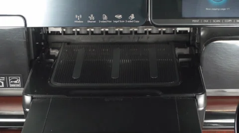 Office Printer Printing Documents Stock Footage 36035588