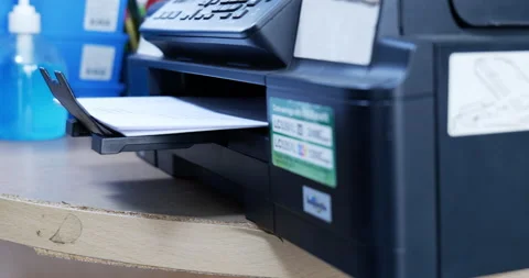 Office printer printing documents . Stock Footage 172289641
