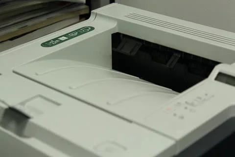 Office printer printing Stock Footage 10841041