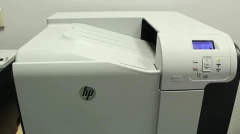 Office printer printing Stock Footage 10841080