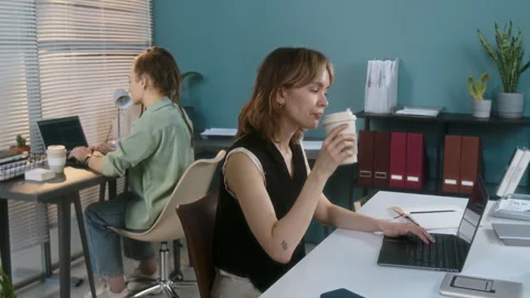 Office with Programmers Inside Stock Footage 313493087