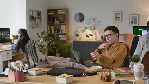 Office with Programmers Inside Stock-Footage 317343487