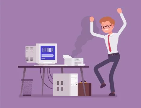 Office prtinter error Stock Illustration
