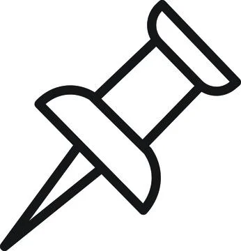 Office Push Pin Thumbtack Stock Illustration