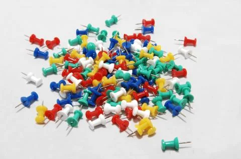 Office push-pins. Stock Photos