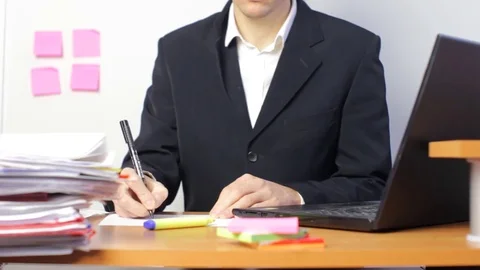 Office Rat Working Hard Stock Footage 72176938