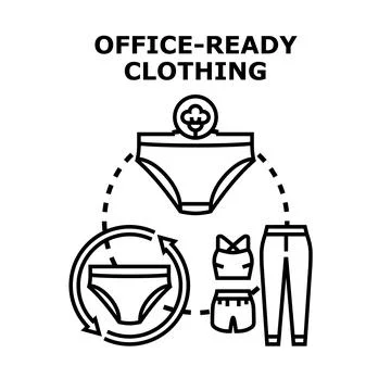 Office ready clothing concept vector illustration Stock Illustration