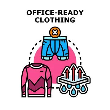 Office ready clothing dress code guidelines concept Stock-Illustration