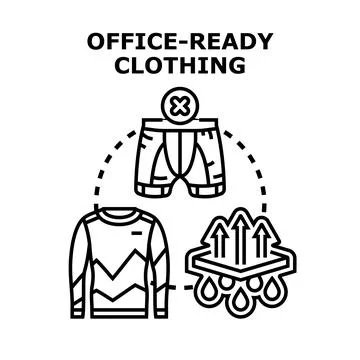 Office ready clothing dress code guidelines concept Stock-Illustration