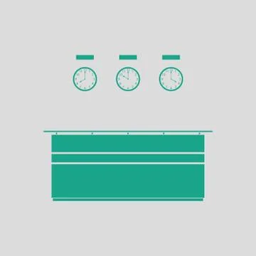 Office reception desk icon Stock Illustration