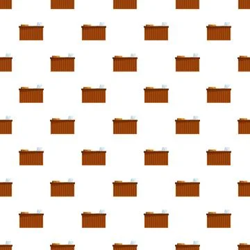 Office reception desk workspace seamless pattern background Stockillustratie