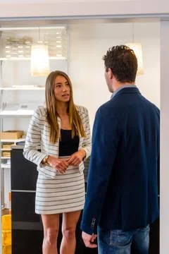 At the office reception Stock Photos