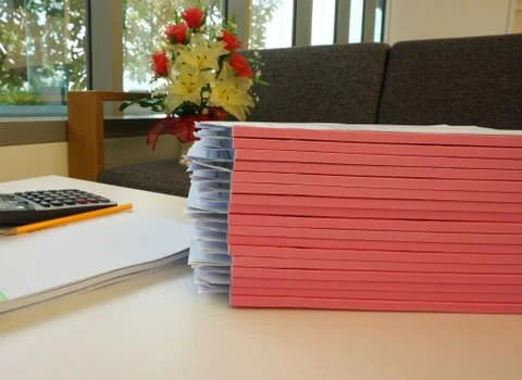 Office report in office Stock Photos
