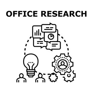 Office research business data analysis and teamwork concept Stock Illustration