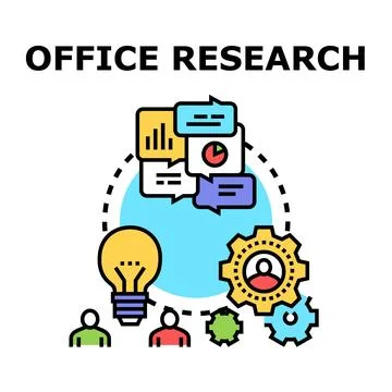 Office research business data analysis and teamwork concept Illustrazione stock