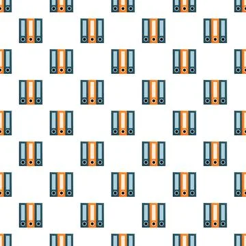 Office ring binders forming seamless pattern background Illustrazione stock