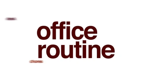 Office routine animated word cloud. Stock Footage 70642356