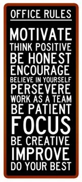 Office rules Stock Illustration